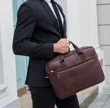 HAUTTON GENIUNE LEATHER LAPTOP CUM OFFICE PREMIUM COLLECTION BAG - PRAKONLINESTORES