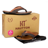 HAUTTON Men's Geniune Leather Stylish Padding Slipper | Casual & Comfortable Slippers / Sandals - PRAKONLINESTORES