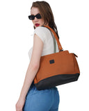 HAUTTON Women's Genuine Leather Classic Handbag With Double Shoulder Strap | Shoulder Bags for Daily Office Use for Girls - PRAKONLINESTORES