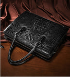 HAUTTON GENIUNE CROCODILE LEATHER PREMIUM TOP QUALITY MEN BREIGCASE CUM OFFICE HANDBAG - PRAKONLINESTORES