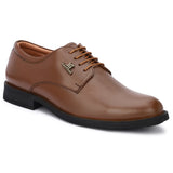 HAUTTON Leather Derby Shoes for Men (TAN Brown) - PRAKONLINESTORES