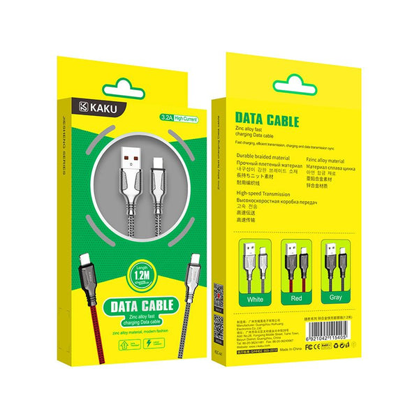 STIYA KAKU KSC 441 JIESHENG Aluminium Alloy 3.2 A High Current Speed Fast Charging & Data Sync USB Cable Compatible for iPhone 6/6S/7/7+/8/8+/10/11, iPad Air/Mini, iPod and iOS Devices - PRAKONLINESTORES