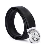 HAUTTON GENIUNE LEATHER BELT COLLECTION SILVER DIAMOND RANGE EXCLUSIVELY FOR MEN - PRAKONLINESTORES