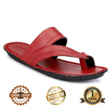 HAUTTON Men's Geniune Leather Casual Padding Slipper | Stylish & Comfortable Slippers / Sandals - PRAKONLINESTORES