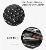 HAUTTON GENIUNE CROCODILE LEATHER PREMIUM TOP QUALITY MEN BREIGCASE CUM OFFICE HANDBAG - PRAKONLINESTORES