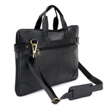 HAUTTON Men's Geniune Leather Padded Laptop Messenger Bag | Carry Handles with Adjustable Strap Bag | 16 x 12 Inches - PRAKONLINESTORES