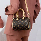 HAUTTON Women Cream and Brown Leather Hand - held Bag - PRAKONLINESTORES