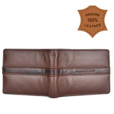 HAUTTON Men's Genuine Leather Wallet | Bi Fold Slim & Light Weight Leather Stylish Casual Wallet Purse with Card Holder Compartment | Brown - PRAKONLINESTORES