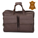 HAUTTON UNISEX LARGE GENIUNE LEATHER HERITAGE COLLECTION CUM OFFICE LAPTOP MULTI PURPOSE LEATHER BAG� - PRAKONLINESTORES