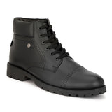 HAUTTON Men Black Ankle Length Boots - PRAKONLINESTORES