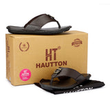 HAUTTON Men's Geniune Leather Casual Padding Slipper | Stylish Comfortable Slippers & Sandals - PRAKONLINESTORES