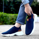 HAUTTON Men's Stylish Light - Weight Breathable Sneakers | Casual Running Ultra Soft Socks Slip - On Padding Walking, Gym Shoes - PRAKONLINESTORES