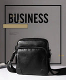 HAUTTON HAUTTON Genuine Leather Black Unisex Messenger Bag - PRAKONLINESTORES