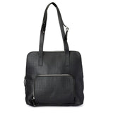 HAUTTON WOMEN TOTE CUM TRAVEL HANDBAG GENIUNE LEATHER HERITAGE COLLECTION (Black) - PRAKONLINESTORES