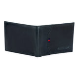 HAUTTON BLACK GENIUNE LEATHER SMART LOOK WALLET FOR MEN - PRAKONLINESTORES