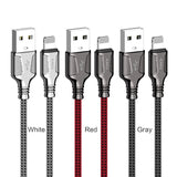STIYA KAKU KSC 441 JIESHENG Aluminium Alloy 3.2 A High Current Speed Fast Charging & Data Sync USB Cable Compatible for iPhone 6/6S/7/7+/8/8+/10/11, iPad Air/Mini, iPod and iOS Devices - PRAKONLINESTORES