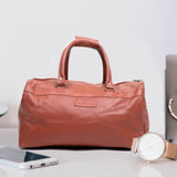HAUTTON Ted Taylor - I Beg To Duffel Genuine Leather Duffle Cum Gym Bag - PRAKONLINESTORES