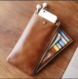 HAUTTON GENIUNE LEATHER UNISEX LONG WALLET CUM CLUTCHER - PRAKONLINESTORES