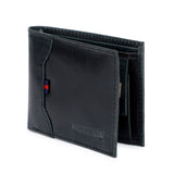 HAUTTON BLACK GENIUNE LEATHER SMART LOOK WALLET FOR MEN - PRAKONLINESTORES