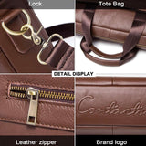 CONTACTS LEATHER OFFICE BAG - PRAKONLINESTORES