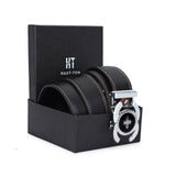 HAUTTON GENIUNE LEATHER PREMIUM COLLECTION GBEE SILVER EXCLUSIVELY FOR MEN - PRAKONLINESTORES