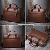 CONTACTS LEATHER OFFICE BAG - PRAKONLINESTORES