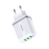 STIYA KAKU KSC 406 ZHIBO Fast Mobile Charger for Android Phones 3.1 amp 3 USB Multiple Charger Triple Port Adapter for Android Phones with USB Fast Charging Data Cables (3 Ampere) - PRAKONLINESTORES