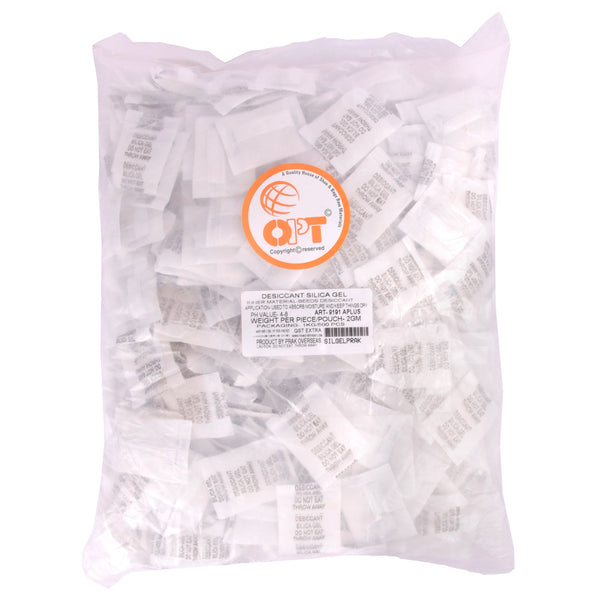 OPT silica gel 2 Gram (500 Pcs) Silica Gel White Packets Desiccant Dehumidifiers, Non - Indicating Silica Gel Packs for Moisture Absorption ( 2 Gram X 500 Pcs = 1 Kg ) - PRAKONLINESTORES