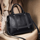 HAUTTON Women Genuine Leather Black Handbag - PRAKONLINESTORES
