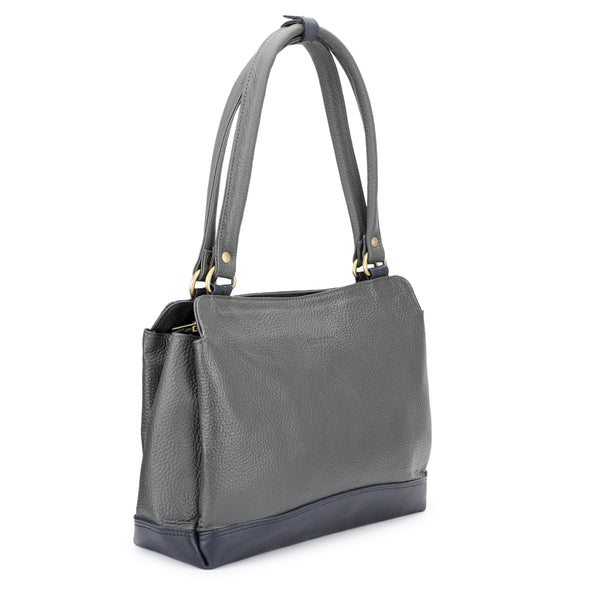 HAUTTON Women's Genuine Leather Classic Handbag With Double Shoulder Strap | Shoulder Bags for Daily Office Use for Girls - PRAKONLINESTORES