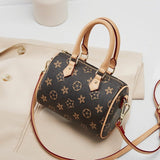 HAUTTON Women Cream and Brown Leather Hand - held Bag - PRAKONLINESTORES