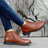 HAUTTON New Premium Geniune Leather Ankle Chain Boots for Men - PRAKONLINESTORES