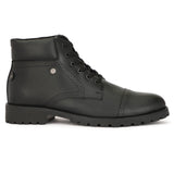 HAUTTON Men Black Ankle Length Boots - PRAKONLINESTORES
