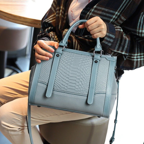 HAUTTON Women Genuine Leather Black Handbag - PRAKONLINESTORES