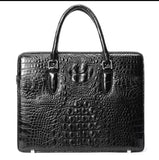 HAUTTON GENIUNE CROCODILE LEATHER PREMIUM TOP QUALITY MEN BREIGCASE CUM OFFICE HANDBAG - PRAKONLINESTORES