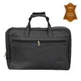 HAUTTON UNISEX LARGE GENIUNE LEATHER HERITAGE COLLECTION CUM OFFICE LAPTOP MULTI PURPOSE LEATHER BAG - PRAKONLINESTORES