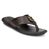 HAUTTON Men's Geniune Leather Casual Padding Slipper | Stylish Comfortable Slippers & Sandals - PRAKONLINESTORES
