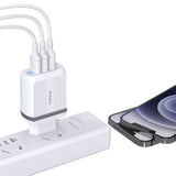 STIYA KAKU KSC 406 ZHIBO Fast Mobile Charger for Android Phones 3.1 amp 3 USB Multiple Charger Triple Port Adapter for Android Phones with USB Fast Charging Data Cables (3 Ampere) - PRAKONLINESTORES